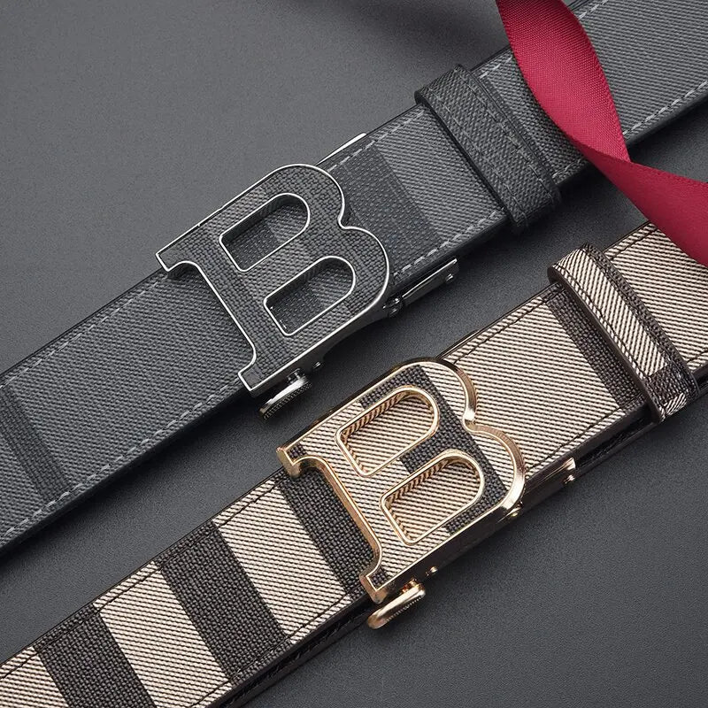 Luxury Leather Belt Men High Quality Metal Buckle – Elegant Men's Accessory | Accessorio Uomo Elegante