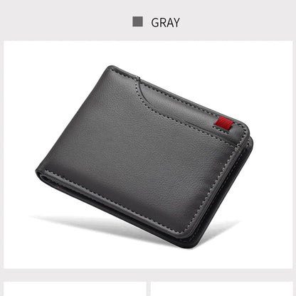 Classic Leather Bifold Wallet Men Business Short Design – Elegant Men's Accessory | Accessorio Uomo Elegante