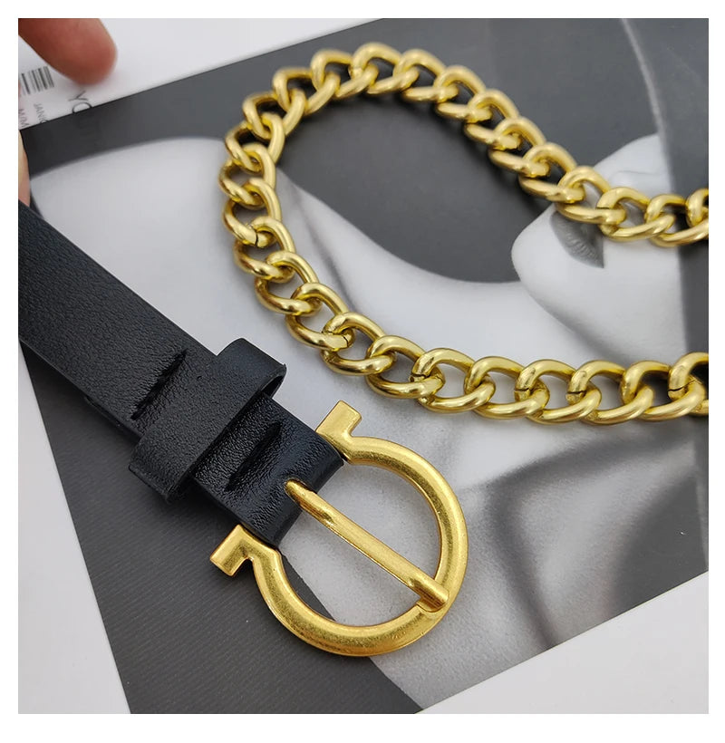 Luxury Gold Chain Belt Women Floral Adjustable Design – Elegant Men's Accessory | Accessorio Uomo Elegante