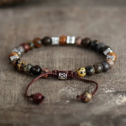 Steampunk Beaded Macrame Bracelet – Elegant Men's Accessory | Accessorio Uomo Elegante