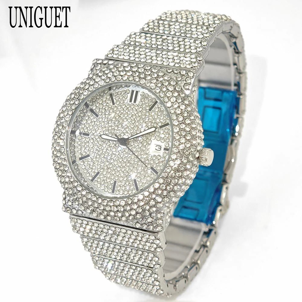 Arctic Blaze – Men’s Ice Steel Luxury Watch 2025 Edition – Elegant Men's Accessory | Accessorio Uomo Elegante