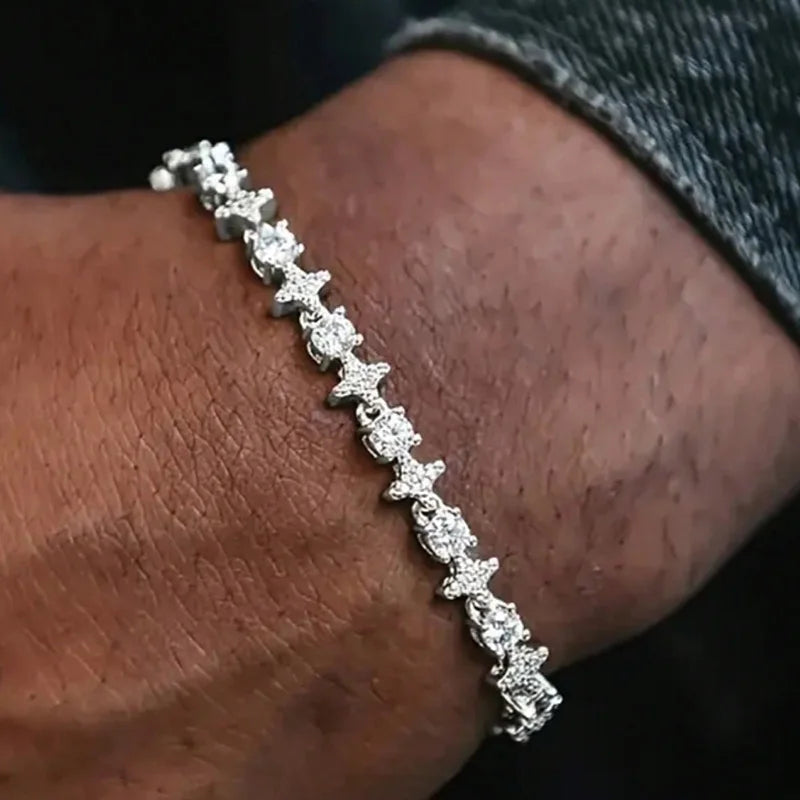 DRAVEN — Round Stone Star Cubic Zirconia Bracelet