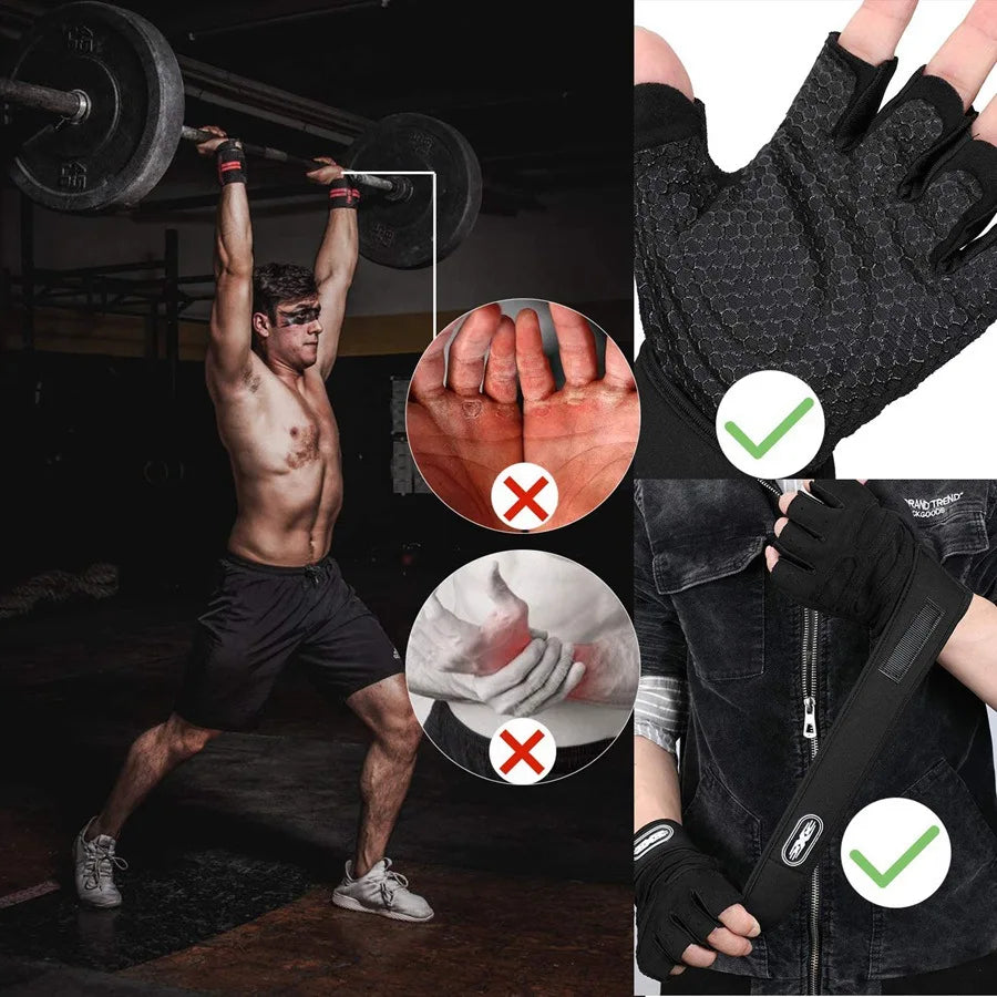 DRAVEN — Half Finger Workout Gloves – Unisex Gym & Street Style