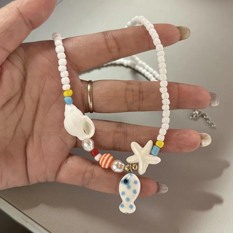 DRAVEN — Bohemian Colorful Beaded Necklace – Adjustable Fashion Jewelry for Women