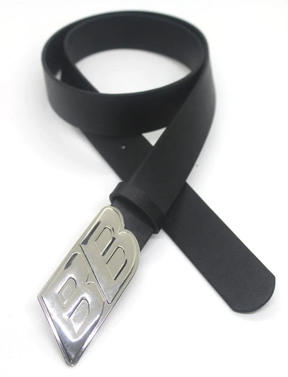 Y2K PU Leather Belt Men 2023 Designer B Buckle – Elegant Men's Accessory | Accessorio Uomo Elegante