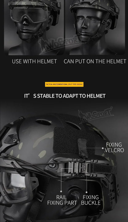 Sport Tactical Sunglasses – Dual Mode Protection – Elegant Men's Accessory | Accessorio Uomo Elegante