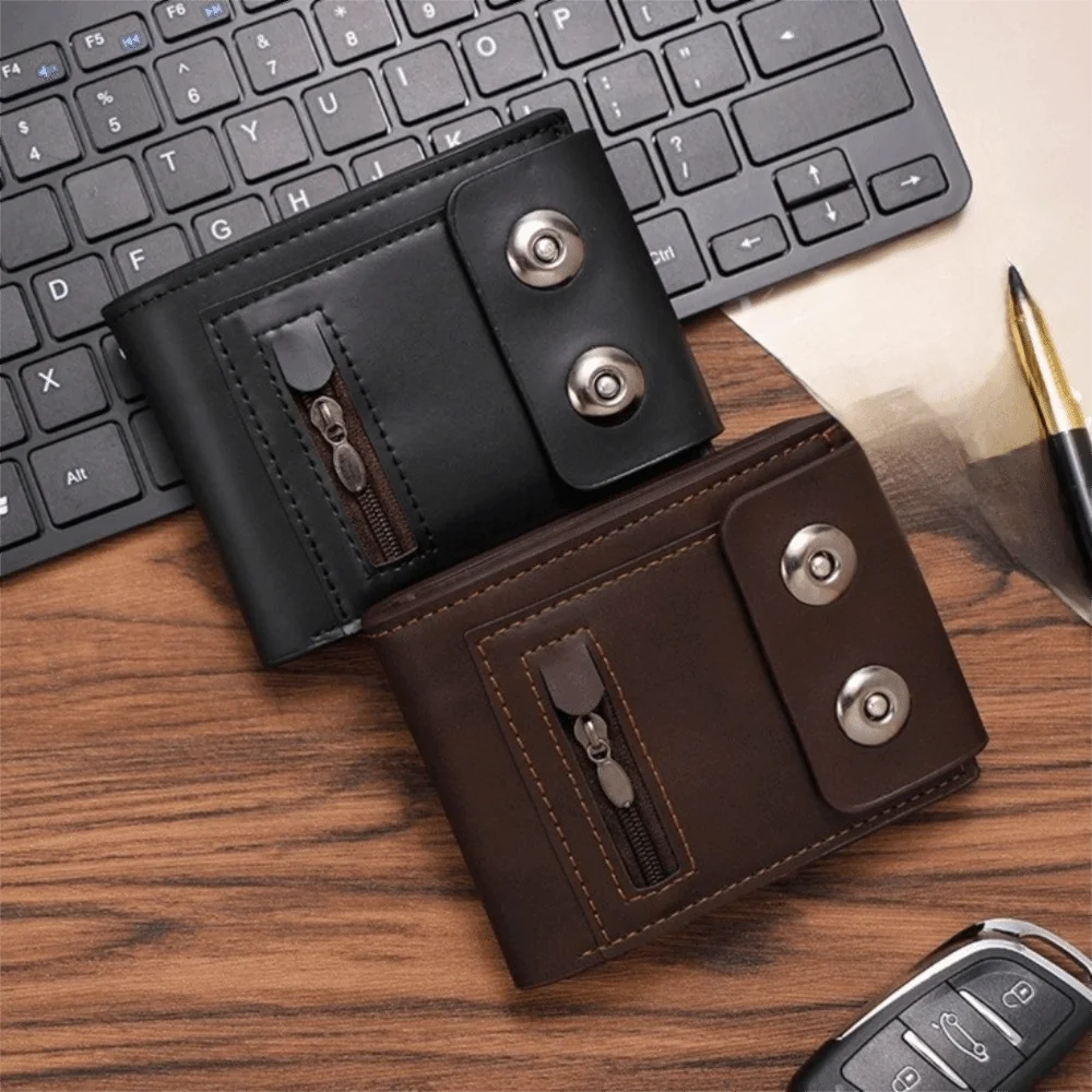 PU Leather Magnetic Wallet Men Large Capacity Design – Elegant Men's Accessory | Accessorio Uomo Elegante
