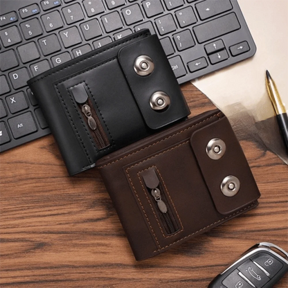 PU Leather Magnetic Wallet Men Large Capacity Design – Elegant Men's Accessory | Accessorio Uomo Elegante