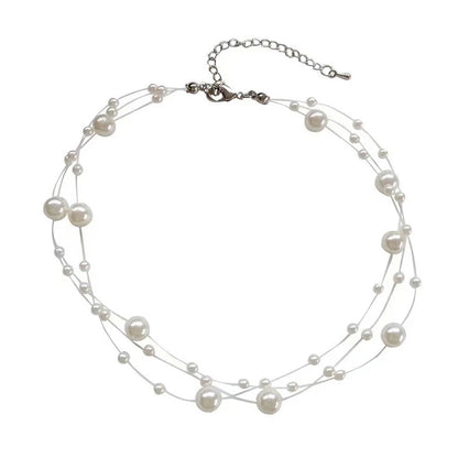 French Style Pearl Layered Necklace – Elegant Light Luxury Jewelry for Women – Elegant Men's Accessory | Accessorio Uomo Elegante