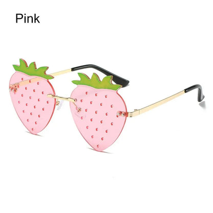 Strawberry Sunglasses – Unique Rave Party Retro Eyewear – Elegant Men's Accessory | Accessorio Uomo Elegante