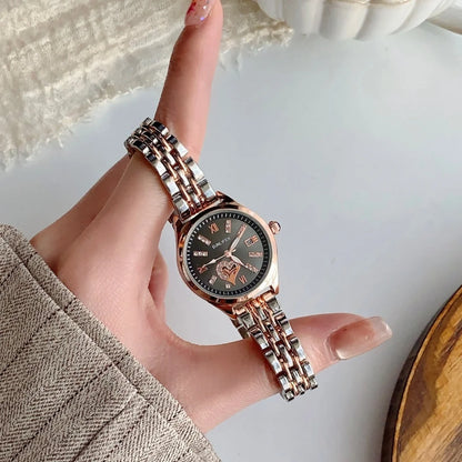 Golden Harmony – Women’s Rose Gold Watch with Date Display & Steel Strap – Elegant Men's Accessory | Accessorio Uomo Elegante