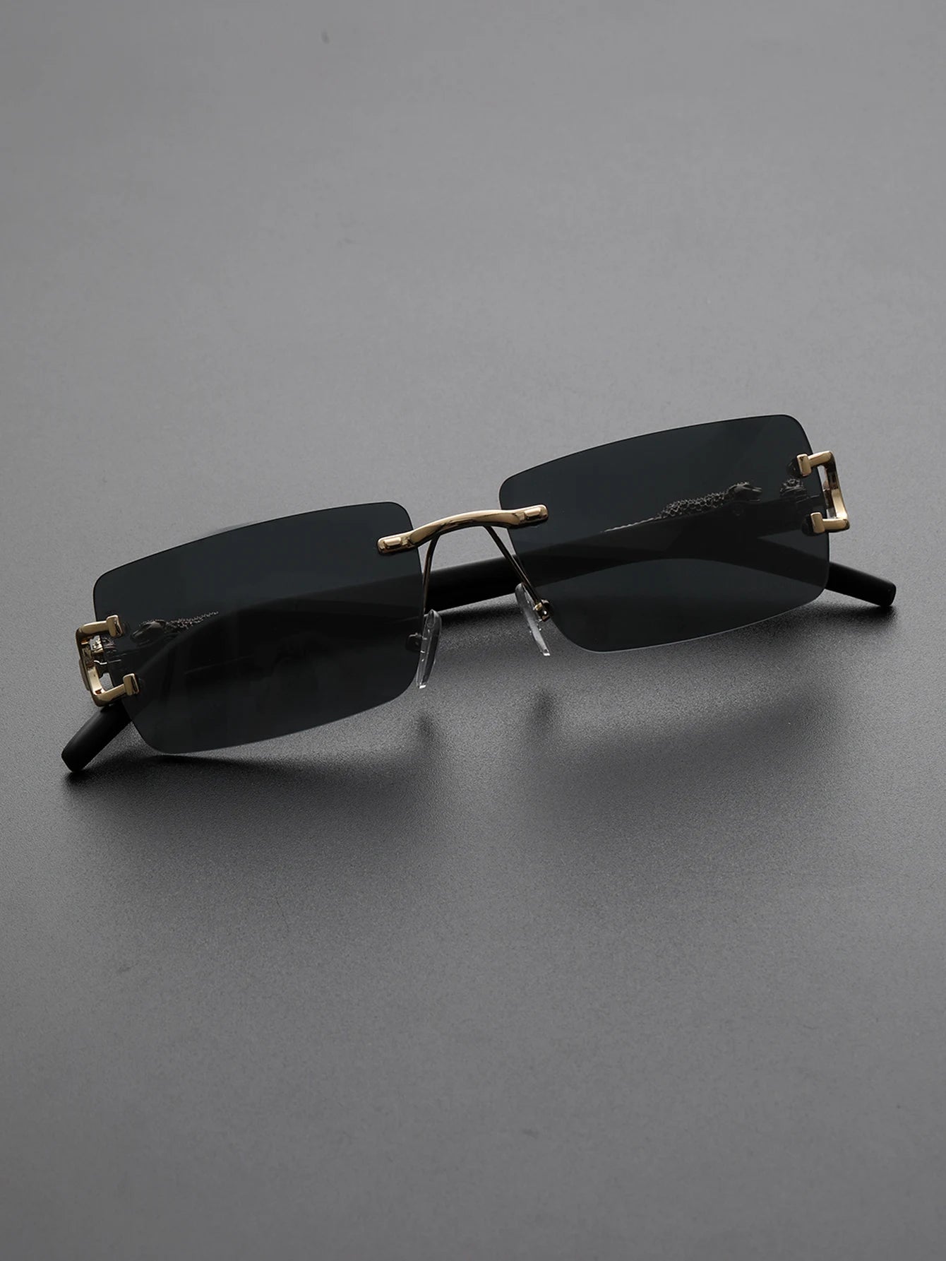 DRAVEN — Frameless Rectangle Sunglasses – Trendy Minimal Style