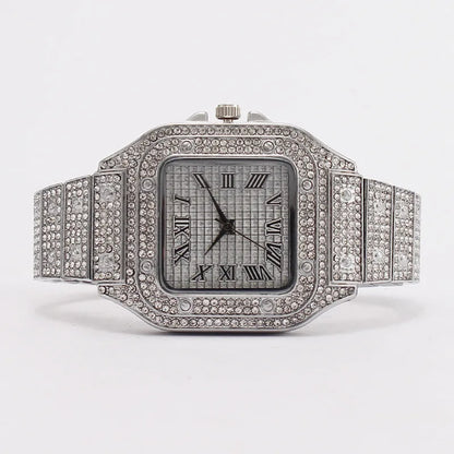 Frozen Legacy – 2025 Unisex Crystal Diamond Watch – Elegant Men's Accessory | Accessorio Uomo Elegante