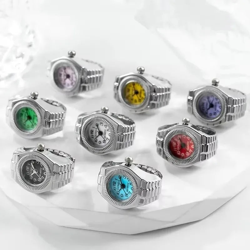 Time Loop – Unisex Ring Watch with Circular Alloy Dial – Elegant Men's Accessory | Accessorio Uomo Elegante