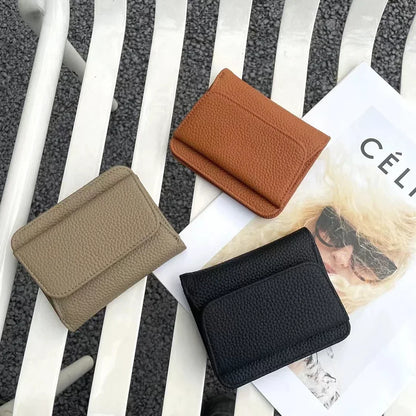 Genuine Leather Wallet Women 2025 Folding Small Design – Elegant Men's Accessory | Accessorio Uomo Elegante