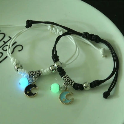 Luminous Beaded Couple Bracelets – Elegant Men's Accessory | Accessorio Uomo Elegante