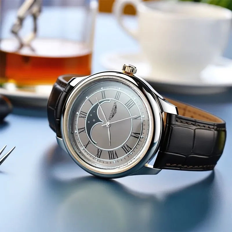 DRAVEN — Men’s Luxury Quartz Watch – Elegant Leather & Waterproof Design