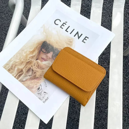 Genuine Leather Wallet Women 2025 Folding Small Design – Elegant Men's Accessory | Accessorio Uomo Elegante