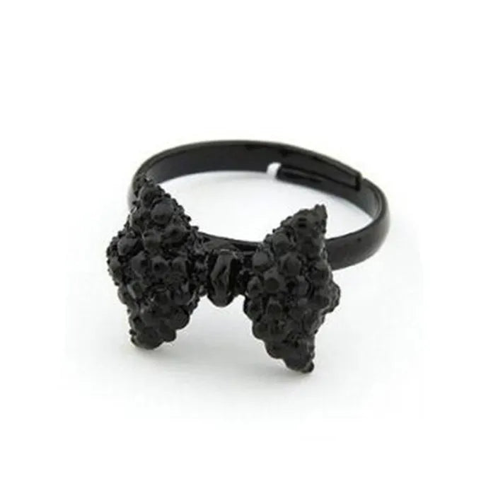 DRAVEN — Black Rose Adjustable Flower Ring