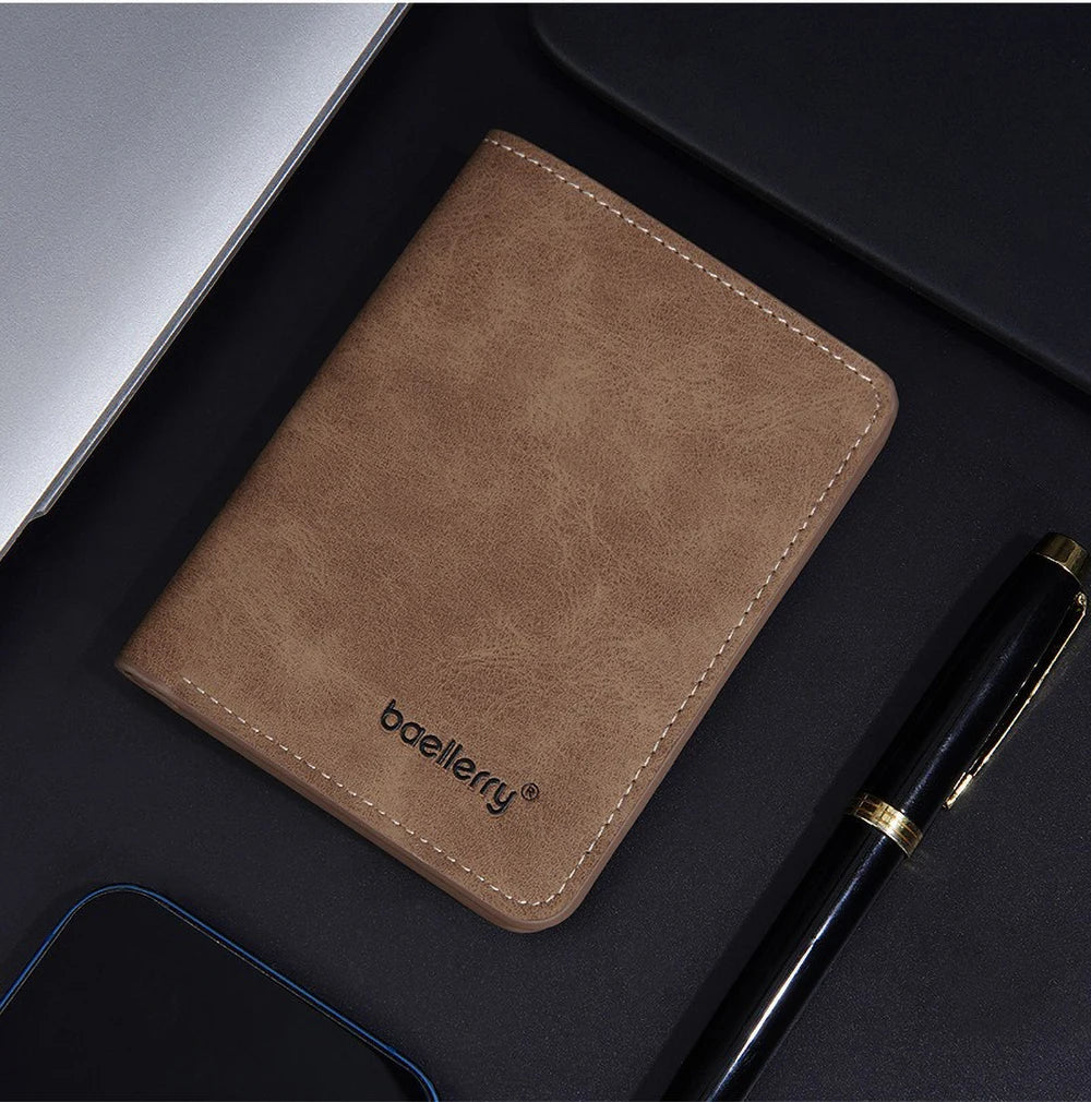 DRAVEN — Baellerry PU Leather Wallet Men Minimalist Money Clip