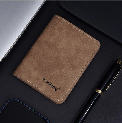 Baellerry PU Leather Wallet Men Minimalist Money Clip – Elegant Men's Accessory | Accessorio Uomo Elegante
