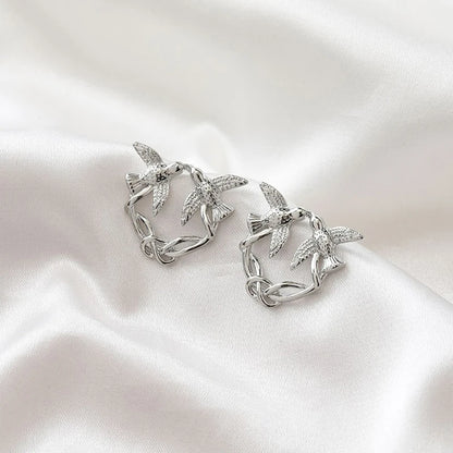 Creative Lovebirds Handmade Earrings – Elegant Men's Accessory | Accessorio Uomo Elegante