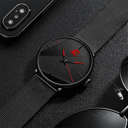 Silent Precision – 2023 Men’s Ultra-Thin Minimalist Watch – Elegant Men's Accessory | Accessorio Uomo Elegante
