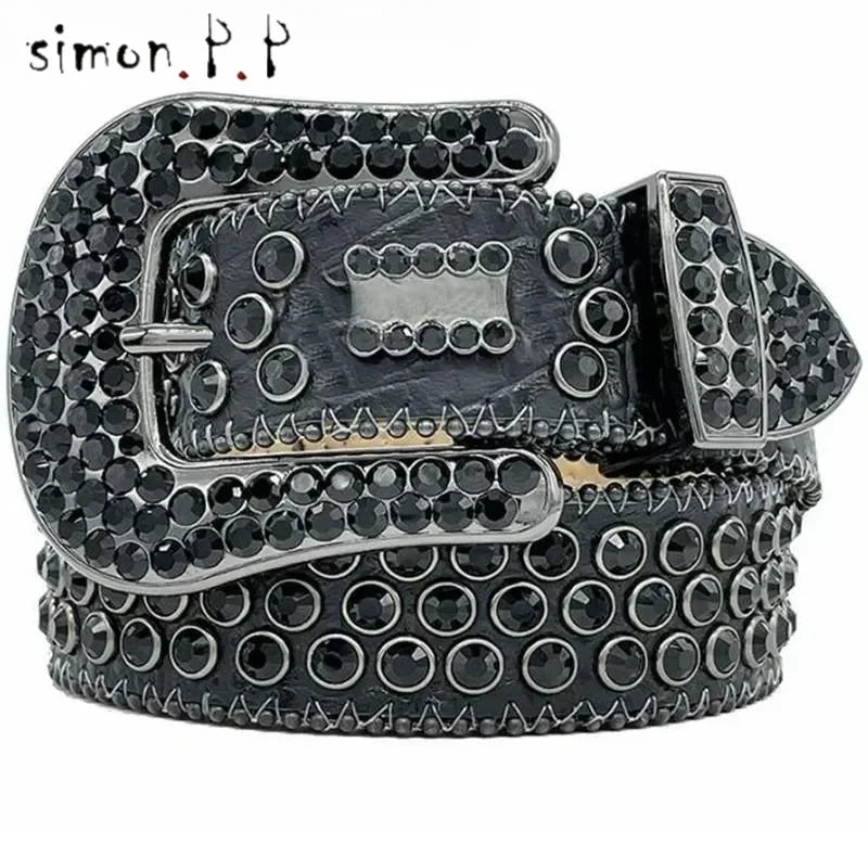 DRAVEN — Skull Studded Belt Unisex Punk Rock Gothic Style