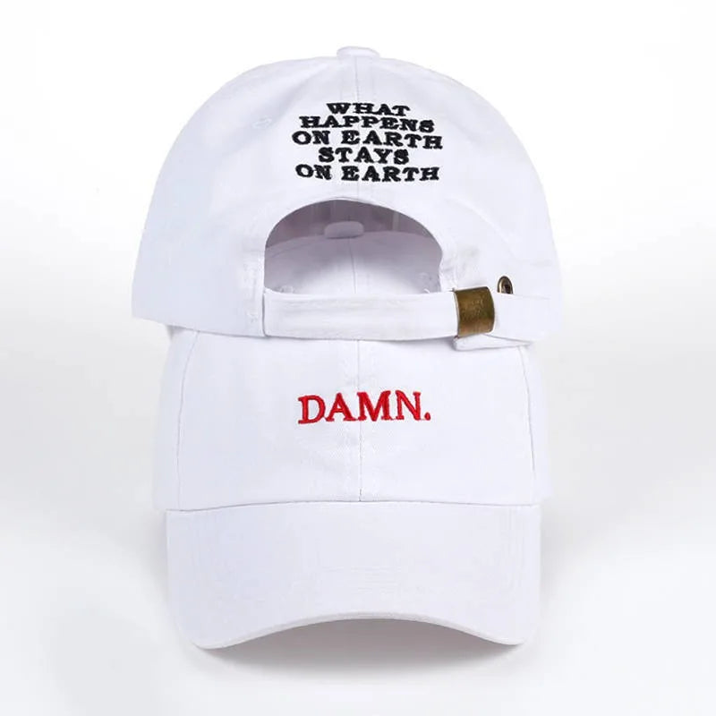 DRAVEN — DAMN Embroidered Snapback – Unisex Designer Street Cap