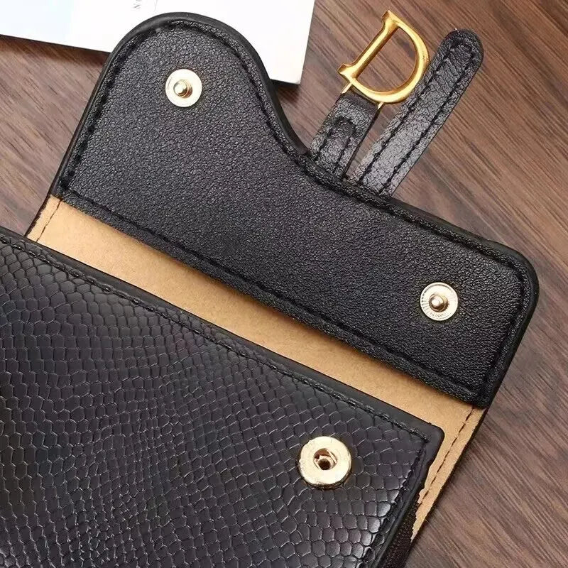 Mini PU Leather Wallet Women Luxury Card Holder – Elegant Men's Accessory | Accessorio Uomo Elegante