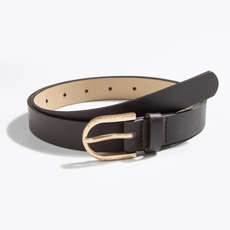 DRAVEN — Women's Glossy Belt Casual Versatile Basic Style