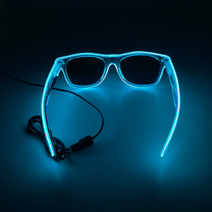 Neon Glow Party Sunglasses – LED Light-Up Style – Elegant Men's Accessory | Accessorio Uomo Elegante