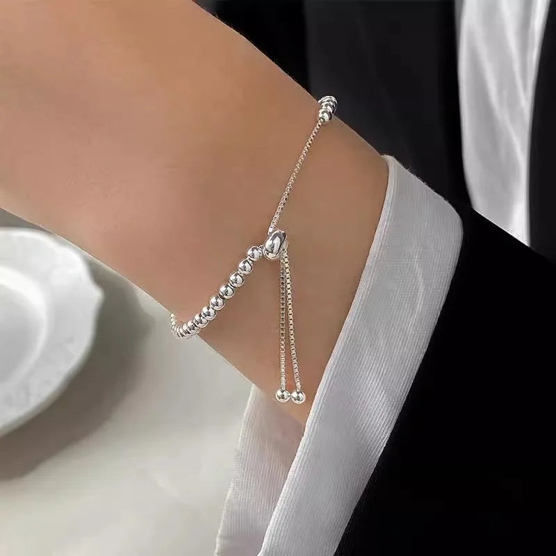 DRAVEN — Solid 925 Sterling Silver Beaded Bracelet