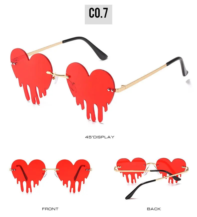 DRAVEN — Heart Cat Eye Sunglasses – Retro Love Designer UV400 Shades