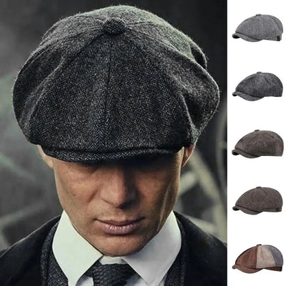 Retro Newsboy Cap – Classic English Street Style – Elegant Men's Accessory | Accessorio Uomo Elegante