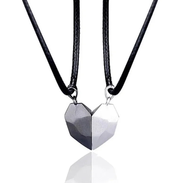 DRAVEN — Magnetic Wishing Stone Couple Necklace – Black and White Pendant Jewelry for Men and Women
