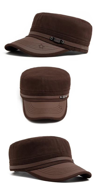 PU Leather Brim Baseball Cap – Unisex Casual Street Style