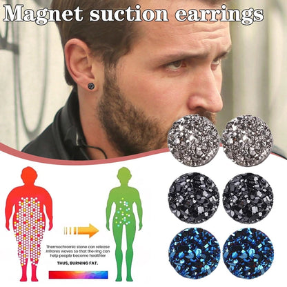 Germanium Magnetic Acupressure Earrings – Elegant Men's Accessory | Accessorio Uomo Elegante