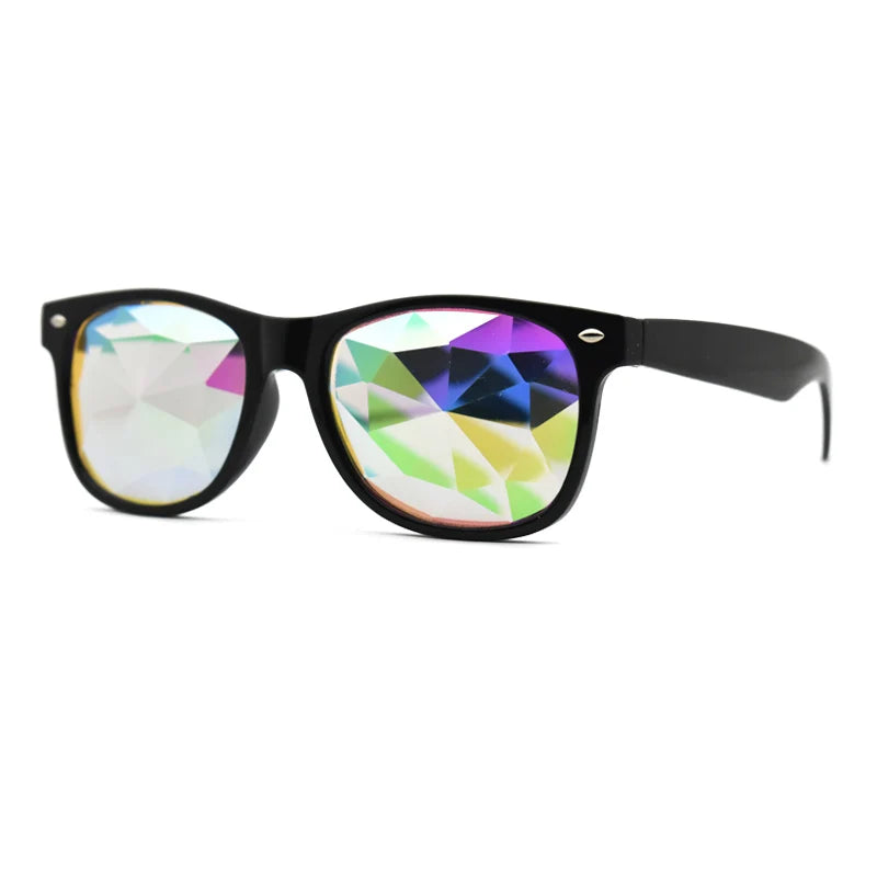 DRAVEN — Classic Square Party Sunglasses – Rave Diffraction Shades