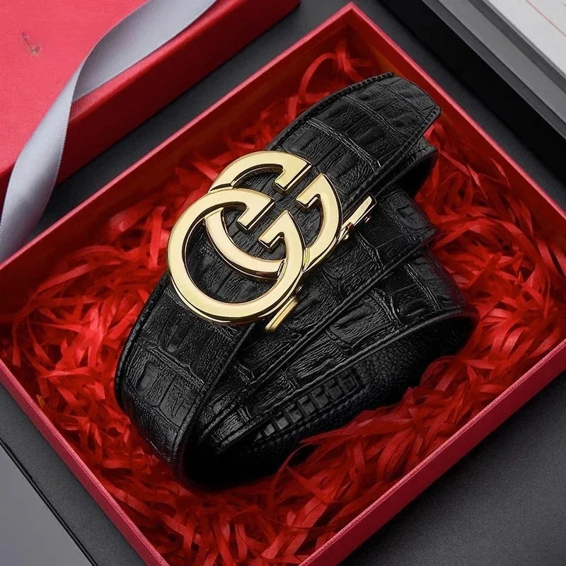 DRAVEN — Genuine Leather Belt Men Automatic Metal Buckle