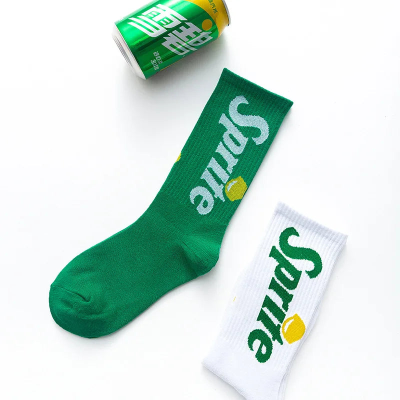 Drink-Themed Letter Socks – Unisex Street Style – Elegant Men's Accessory | Accessorio Uomo Elegante