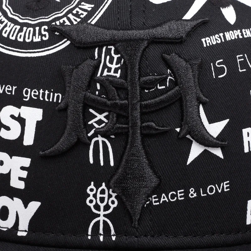 DRAVEN — Gothic Embroidered Baseball Cap – Unisex Street Style