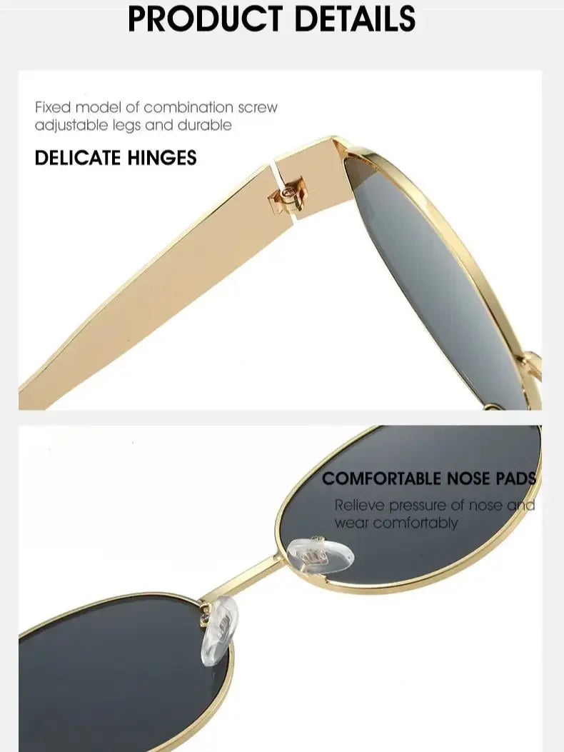 DRAVEN — Luxury Metal Sunglasses – Stylish Oval Design