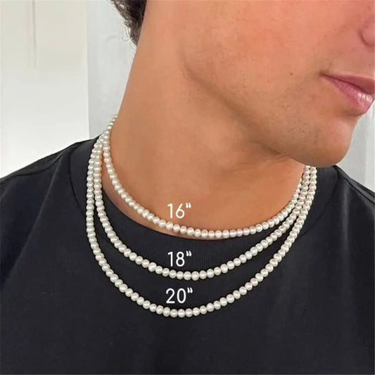 DRAVEN — Handmade Pearl Bead Necklace – Trendy Unisex Jewelry for Men and Women — Necklaces & Chains | DRAVEN