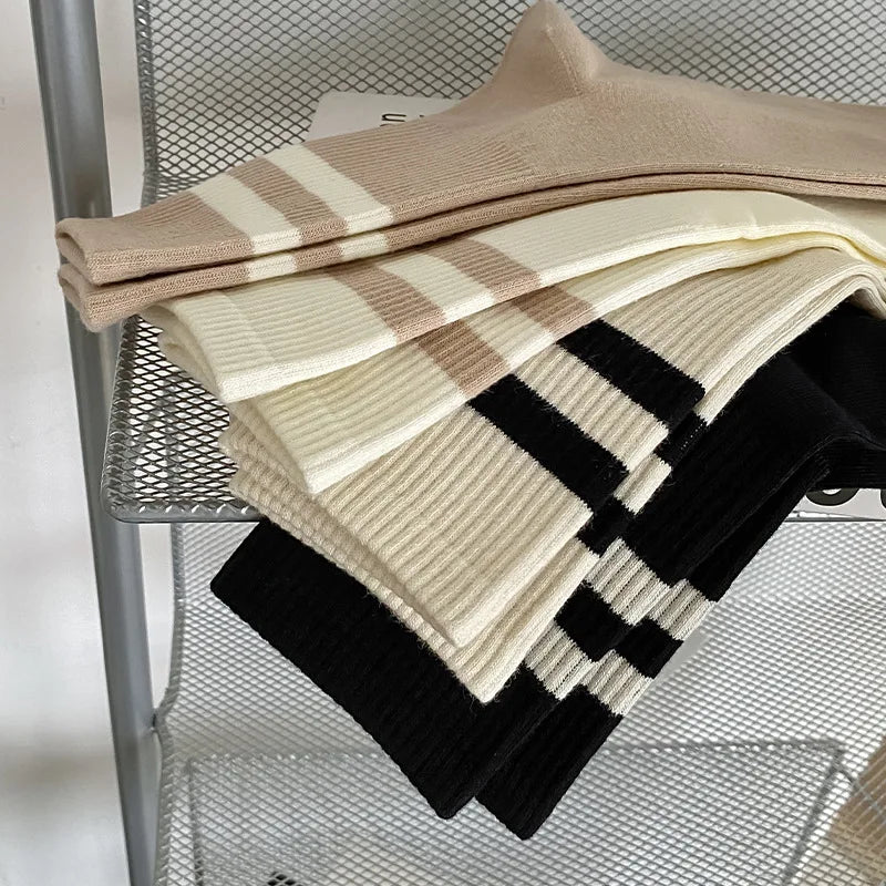 Candy Color Crew Socks – Women’s Japanese Preppy Style – Elegant Men's Accessory | Accessorio Uomo Elegante