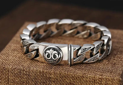 Retro 925 Silver Chain Bracelet – Elegant Men's Accessory | Accessorio Uomo Elegante