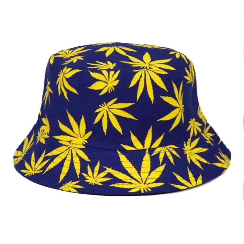 DRAVEN — Weed Print Bucket Hat – Unisex Summer Streetwear