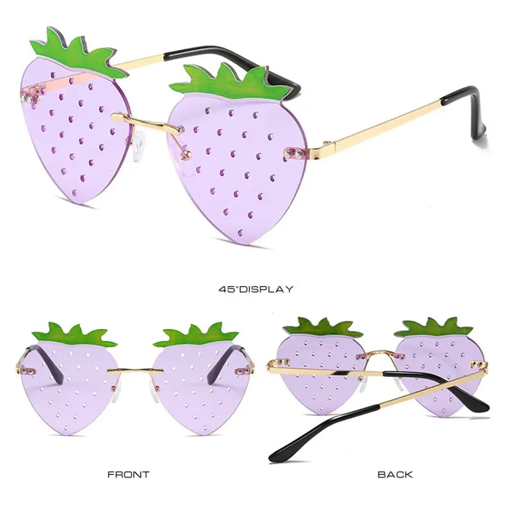 DRAVEN — Strawberry Sunglasses – Unique Rave Party Retro Eyewear