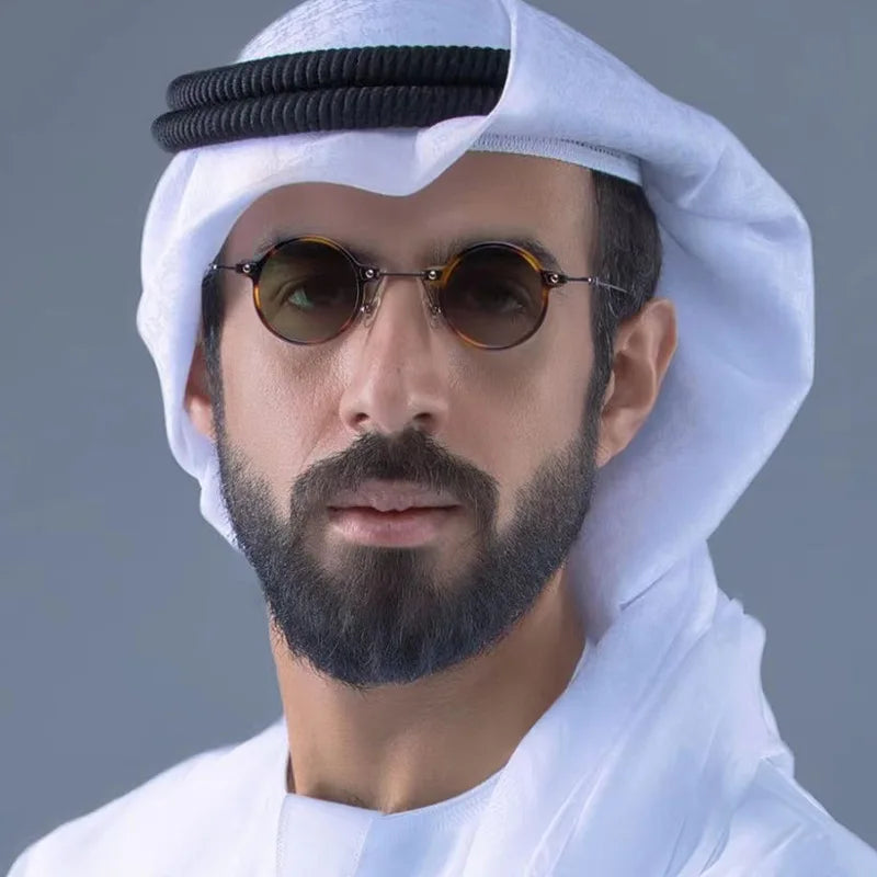 DRAVEN — Round Metal Sunglasses – Retro Steampunk Design