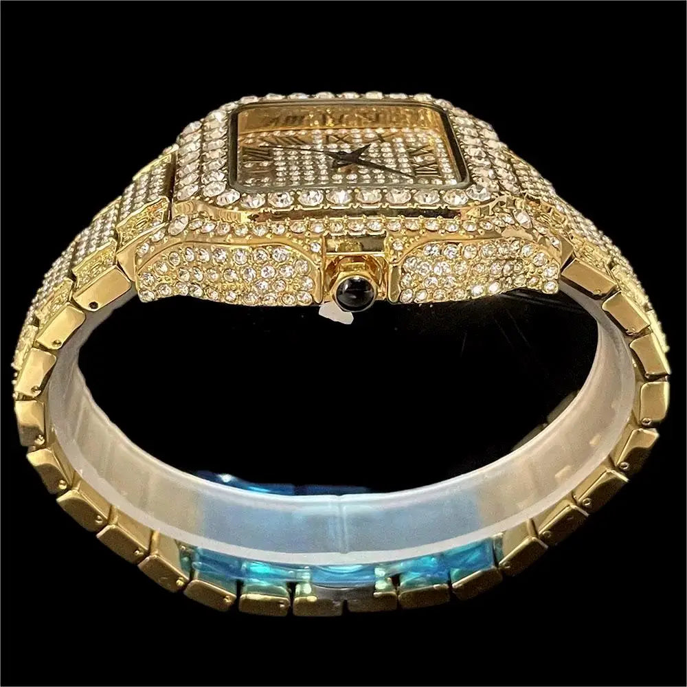 DRAVEN — Frost Square — Stone-Set Steel Men’s Watch